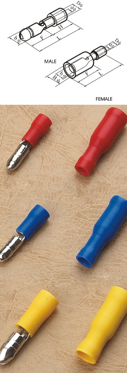 Bullet Shaped Insulating Terminals Bullet Shaped Insulating Terminals