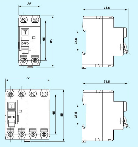 Overall and Mounting Dimensioned Chart Overall and Mounting Dimensioned Chart